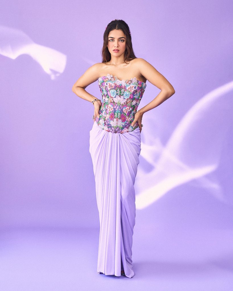 Wamiqa Gabbi Brings Whimsical Couture to Life in a Dreamy Lavender Sonaakshi Raaj Ensemble 13 506015843 18508422619020367 6135662089140681580 n Hunterfly Style The Embroidered Corset Is the Main Attraction