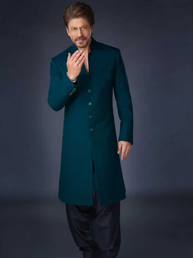 Shah Rukh Khan Redefines Festive Royalty in Emerald Green Achkan 12 654511724 18584328532000451 6364742007877027045 n 11zon 768x1024 1 Hunterfly Style Why Emerald Works for Eid Dressing