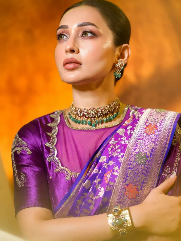 Mimi Chakraborty Turns Heads in Vibrant Violet Silk, Bringing Festive Royalty to Modern Saree Style 12 756647067 18625404454038210 5727558606066396880 n 11zon Hunterfly Style Violet Silk Creates the Foundation