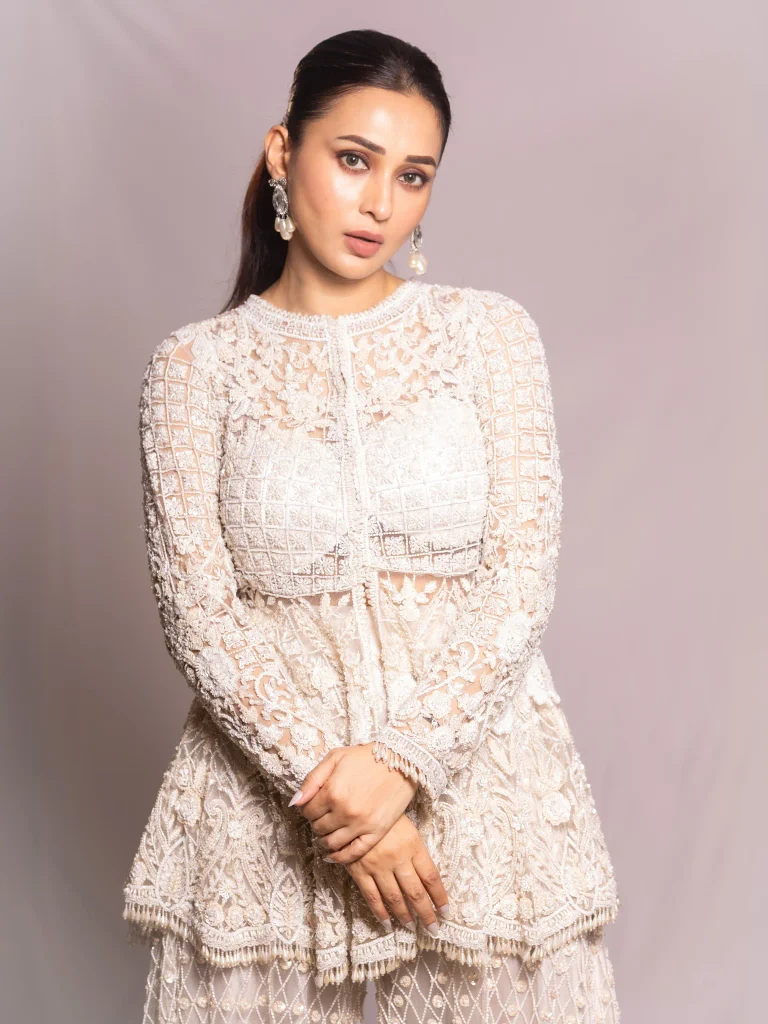 Mimi Chakraborty’s Ivory Sharara Look: How Monochrome Festive Fashion Gets a Modern Upgrade 23 777447440 18632119207038210 1753019972001833917 n 1 11zon 768x1024 1 Hunterfly Style 2. Introduce Texture