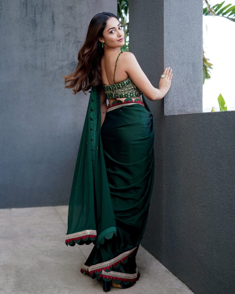 Tridha Choudhury Stuns in a Vibrant Saree Look, Turning a Simple Swirl Into a Style Statement 13 Tridha Choudhury1 Hunterfly Style The Look Blends Glamour With Personality
