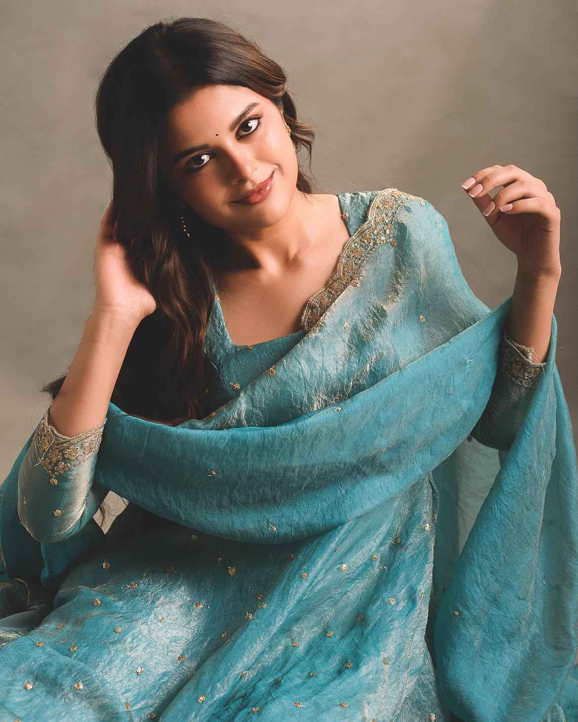 Sanjana AK Stuns in Shimmering Turquoise Anarkali for Festive Style 17 707309344 18395014183084369 6714587453192027812 n 11zon Hunterfly Style Why Sanjana AK's Festive Look Stands Out