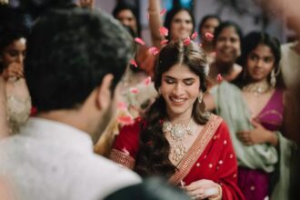 Hunterfly 2025 10 31 233943 Allu Sirish and Nayanika during their engagement ceremony in Hyderabad