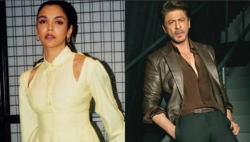 Hunterfly 025 11 08 091031 Shriya Pilgaonkar with Shah Rukh Khan on the set of Fan