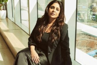 Shefali Shah on set promoting Delhi Crime 3