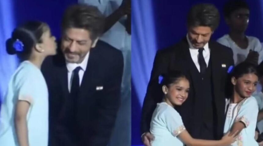 Shah Rukh Khan with young fans at Global Peace Honours 2025