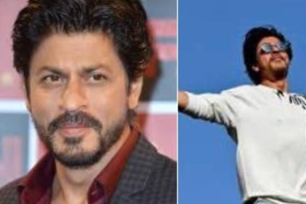 Shah Rukh Khan smiling during his 60th birthday celebration in Mumbai