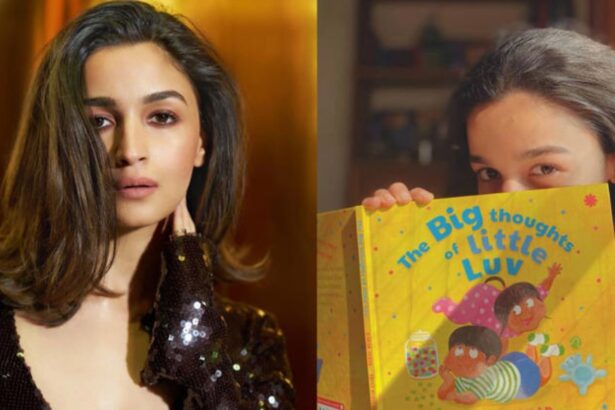 Alia Bhatt reading a book at home