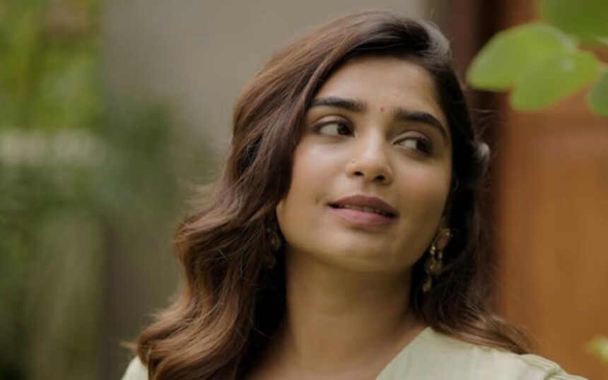 Hunterfly 2025 11 09 090639 Gouri Kishan during film promotion event speaking to media