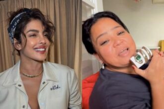 Bharti Singh flaunting Bvlgari Serpenti watch, Priyanka Chopra reacting