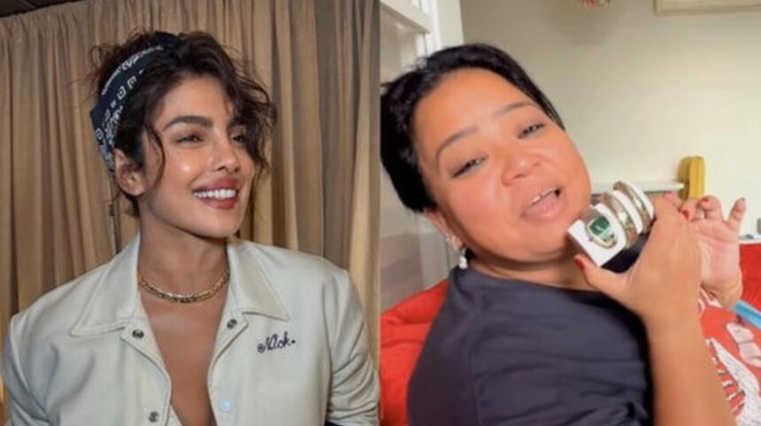 Hunterfly 2025 11 09 105937 Bharti Singh flaunting Bvlgari Serpenti watch, Priyanka Chopra reacting