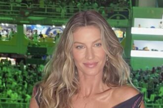 Gisele Bündchen stuns in metallic blue gown with daring cutouts at Fashion Trust Arabia 2025