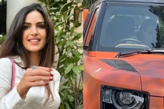 Hunterfly Natasa Stankovic Spotted in Mumbai With Her New ₹3.04 Crore Orange Land Rover Defender 1