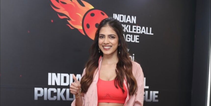 Malavika Mohanan shines in pink at the Indian Pickleball League 2025 in Delhi.