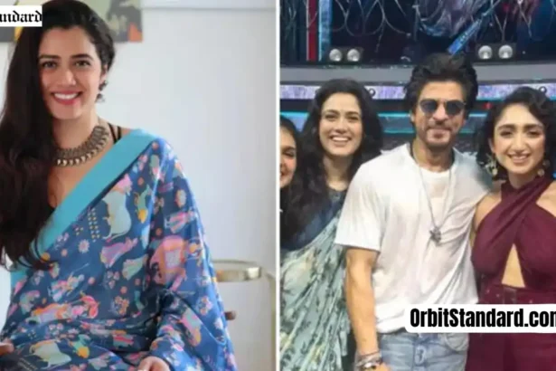 Girija Oak with Shah Rukh Khan on Jawan set