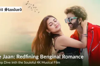 Hunterfly orbitstandard news 74 11zon 1 Saheb Ali Khan and Shreya Adhikary in a romantic scene from Ore Jaan music video.