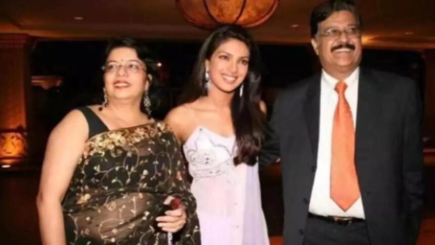 Priyanka Chopra Jonas with her parents