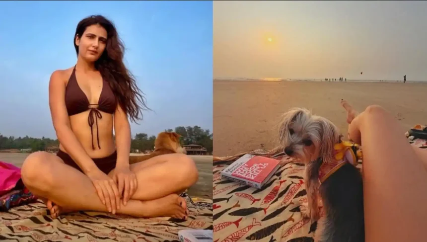 Hunterfly Fatima Sana Shaikh Rings in 2026 with Sunsets Sea and Her Furry Companion 11zon