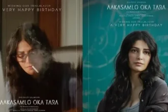 Hunterfly Shruti Haasan Marks First Collaboration With Dulquer Salmaan in Aakasamlo Oka Tara First Look Unveiled on Her Birthday 11zon Hunterfly Shruti Haasan Marks First Collaboration With Dulquer Salmaan in Aakasamlo Oka Tara First Look Unveiled on Her Birthday 11zon