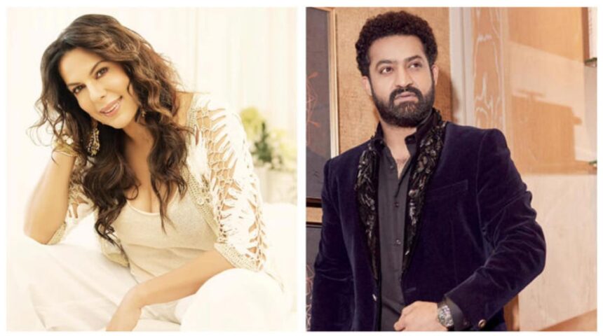 Hunterfly 026 02 05 225145 1 Jr NTR and Pooja Bedi on the sets of Shakti – a story of respect and professional values
