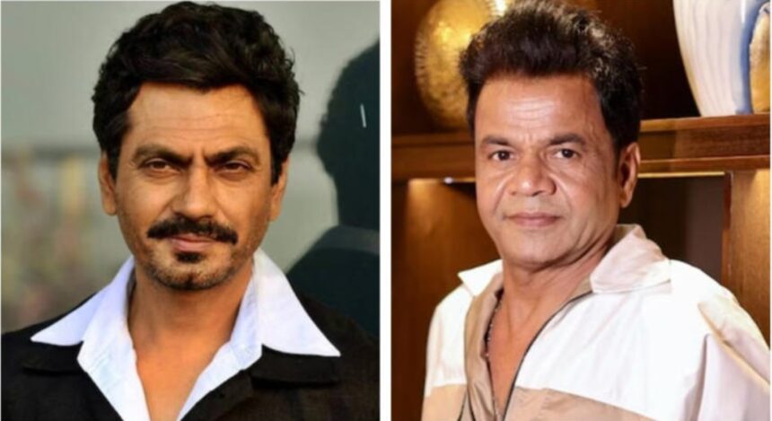 Nawazuddin Siddiqui and Rajpal Yadav at a public event