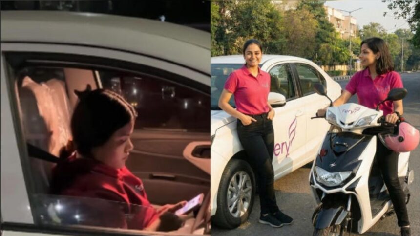 Hunterfly 026 02 11 213412 Fery Rides woman driver explaining app features in viral video