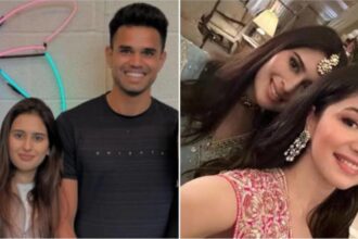 Saaniya Chandhok and Arjun Tendulkar at a private event
