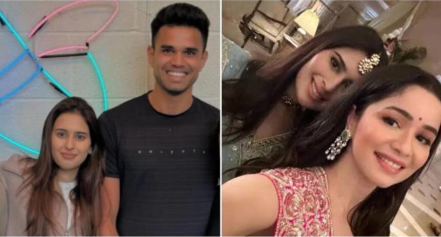 Saaniya Chandhok and Arjun Tendulkar at a private event