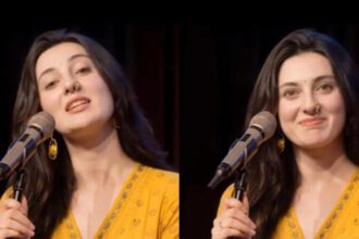 AI-generated model performing viral Urdu shayari on stage