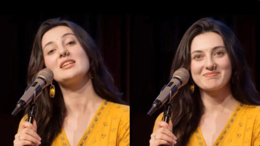 AI-generated model performing viral Urdu shayari on stage
