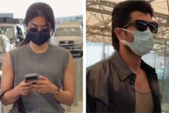 Rashmika Mandanna and Vijay Deverakonda spotted at Hyderabad airport