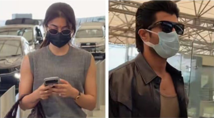 Rashmika Mandanna and Vijay Deverakonda spotted at Hyderabad airport