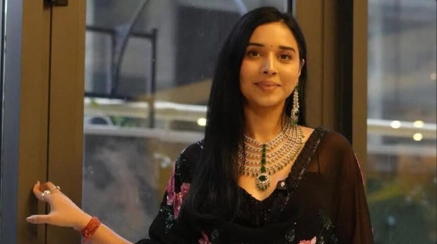 Tanya Mittal wearing a bridal lehenga in viral Instagram video