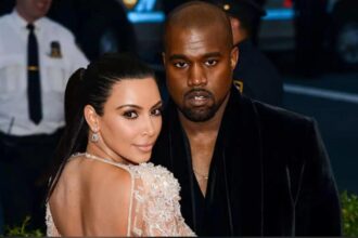 Kim Kardashian and Kanye West during their marriage