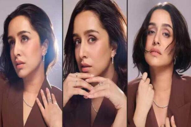 Shraddha Kapoor wearing a brown power suit in her latest Instagram post