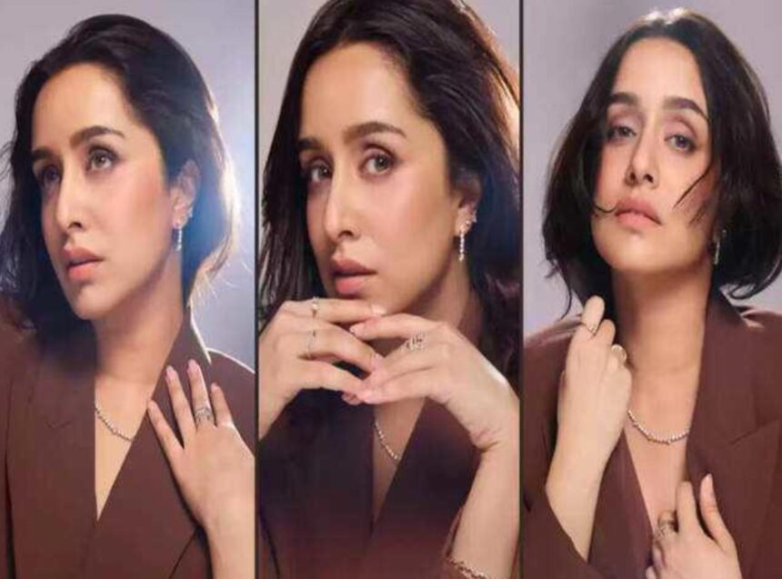 Shraddha Kapoor wearing a brown power suit in her latest Instagram post