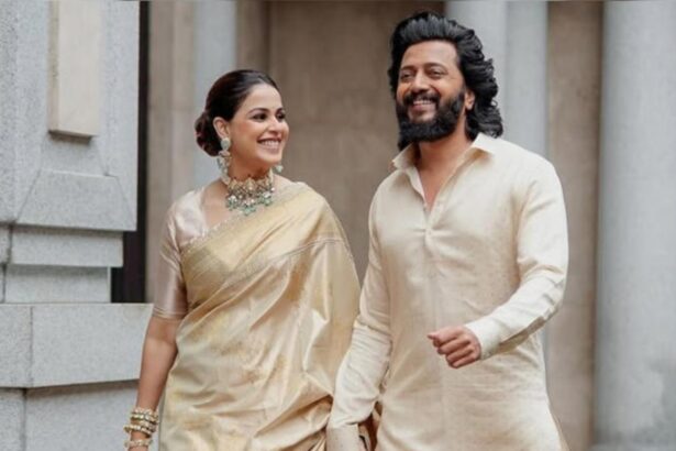 Riteish and Genelia Deshmukh at an event together