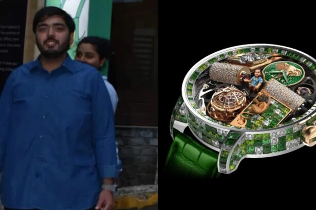 Hunterfly 2026 02 13 211934 Anant Ambani Opera Vantara Green Camo watch by Jacob & Co with lion and Bengal tiger motifs