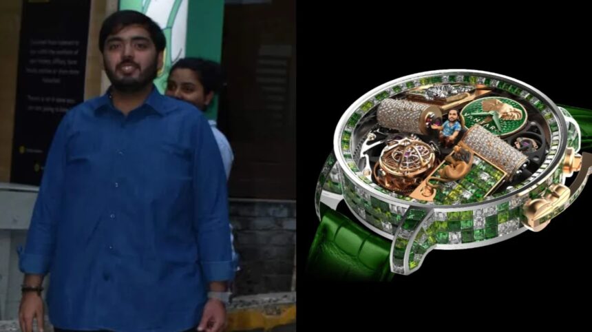 Hunterfly 2026 02 13 211934 Anant Ambani Opera Vantara Green Camo watch by Jacob & Co with lion and Bengal tiger motifs