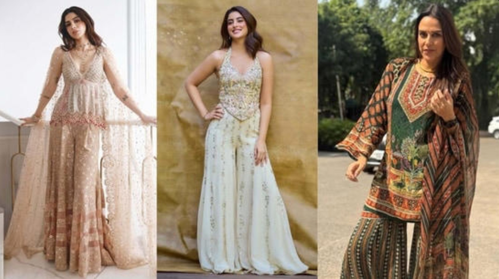 Hunterfly 2026 02 18 200207 Woman wearing traditional sharara and gharara during Ramzan celebration