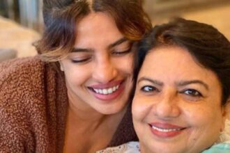 Priyanka Chopra with mother Madhu Chopra during public appearance
