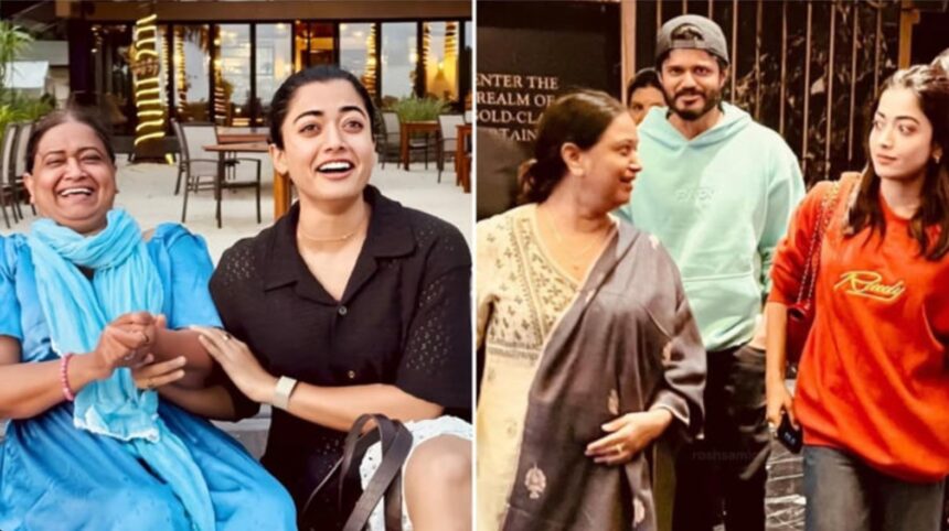 Rashmika Mandanna with Vijay Deverakonda family viral photo