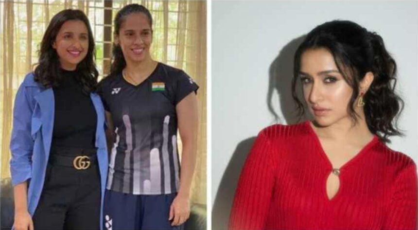 Saina Nehwal with Parineeti Chopra during biopic promotion