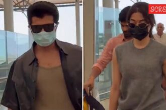 Hunterfly 2026 02 23 102930 Vijay Deverakonda and Rashmika Mandanna spotted at Hyderabad airport before wedding