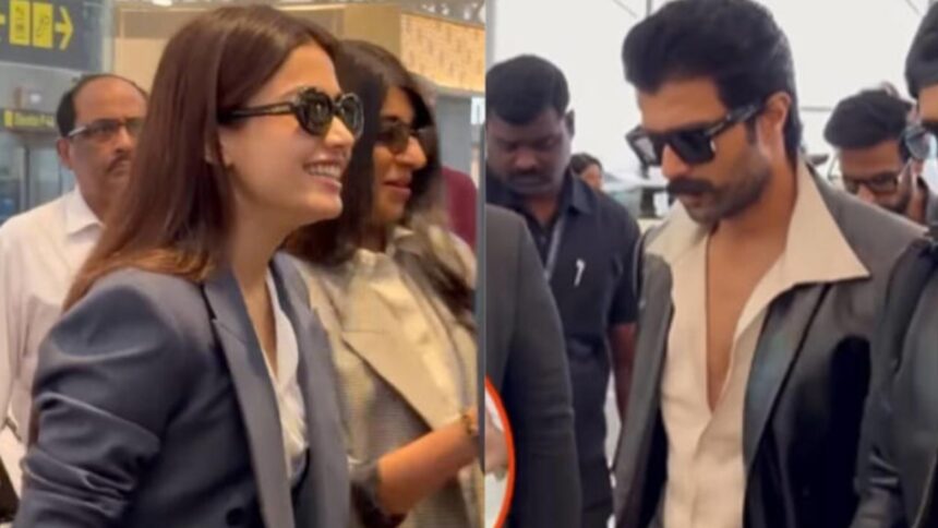 Rashmika Mandanna and Vijay Deverakonda spotted at Hyderabad airport before wedding