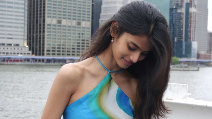 Bhavitha Mandava walking international runway