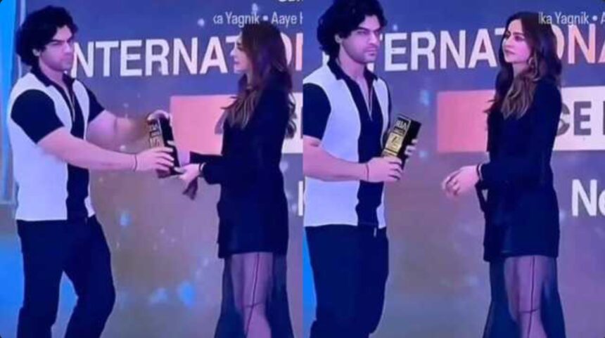 Hunterfly 2026 02 25 204221 Lakshay Jaggi receiving award from Rakul Preet Singh