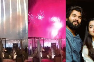 Hunterfly 2026 02 25 225440 Vijay Deverakonda Rashmika Mandanna sangeet fire show in Udaipur