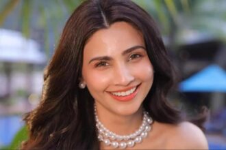 Daisy Shah speaking during a media interaction