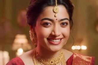 Rashmika Mandanna bridal look in traditional silk saree